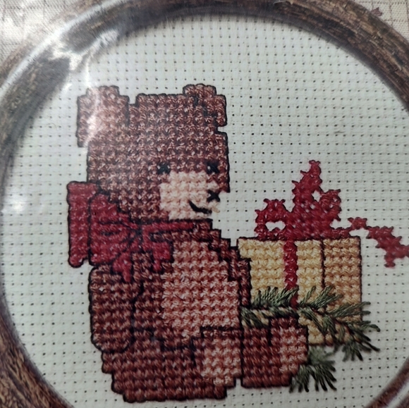 Vintage Dale Burdett Teddy Bear With Package Cross Stitch Kit.  New in package - Picture 6 of 6